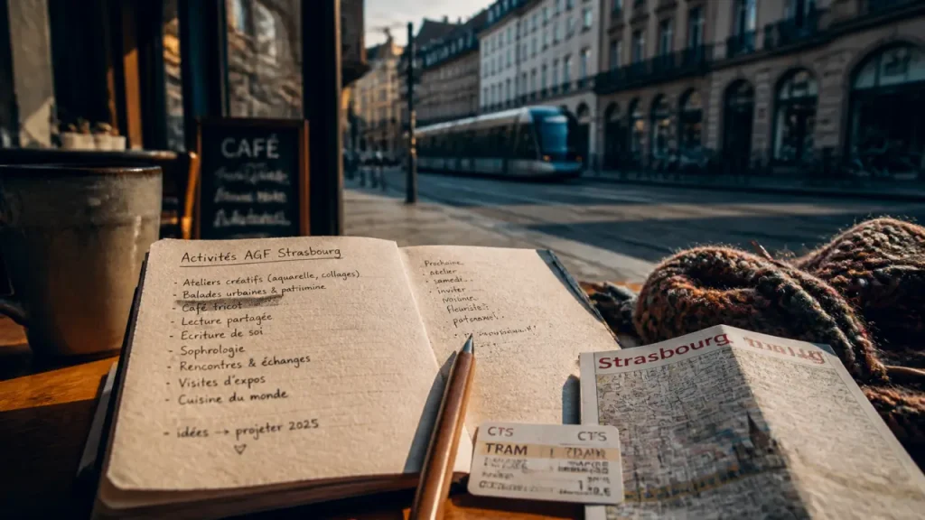 AGF Strasbourg activités : carnet d’ateliers et plan tram à Strasbourg