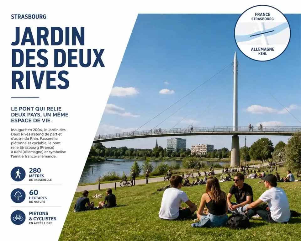 Jardin des Deux Rives à Strasbourg, un lieu incontournable pour les activités jeunes à Strasbourg