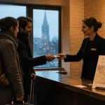 hotel week end strasbourg : accueil en lobby d’hôtel à Strasbourg