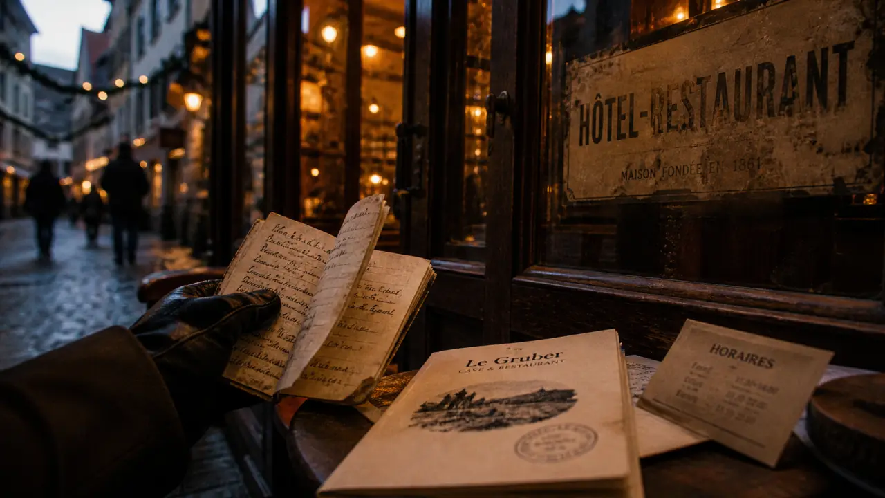 Hotels restaurants Strasbourg : carnet d’adresses devant une vitrine d’hôtel-restaurant