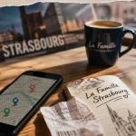 La famille Strasbourg : carte avec repères à Illkirch, Schiltigheim ou Entzheim