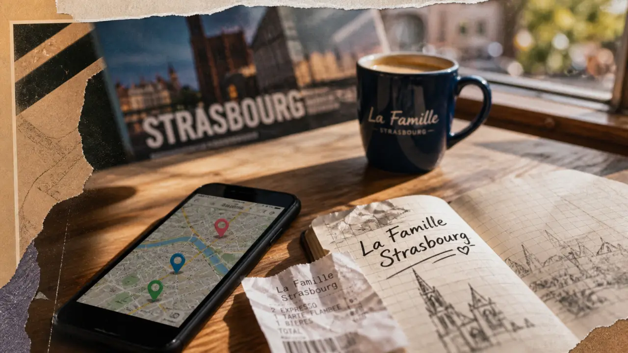 La famille Strasbourg : carte avec repères à Illkirch, Schiltigheim ou Entzheim