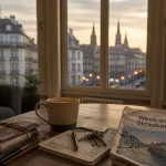 Location villa Strasbourg week end : salon chaleureux et guide