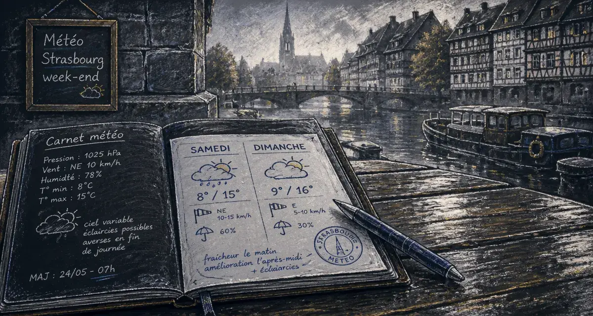 Météo strasbourg week end : carnet météo sur quai, Petite France et Ill