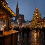 Où se trouvent les marchés de noël à Strasbourg : chalet sur la Grande Île près de la place Kléber.