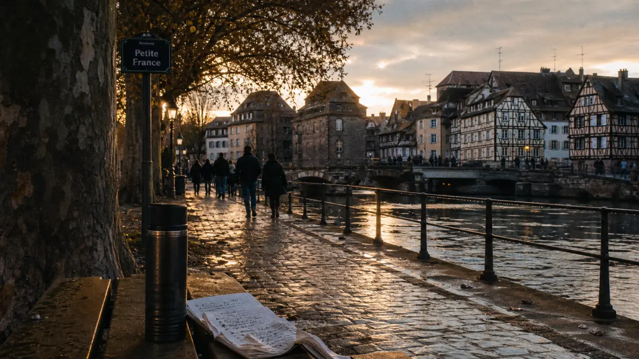 Que faire a Strasbourg quand il fait chaud : ombre sur le quai de l’Ill, Petite France
