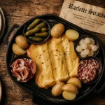 Restaurant a raclette Strasbourg et Paris : raclette à partager, fromage fondu