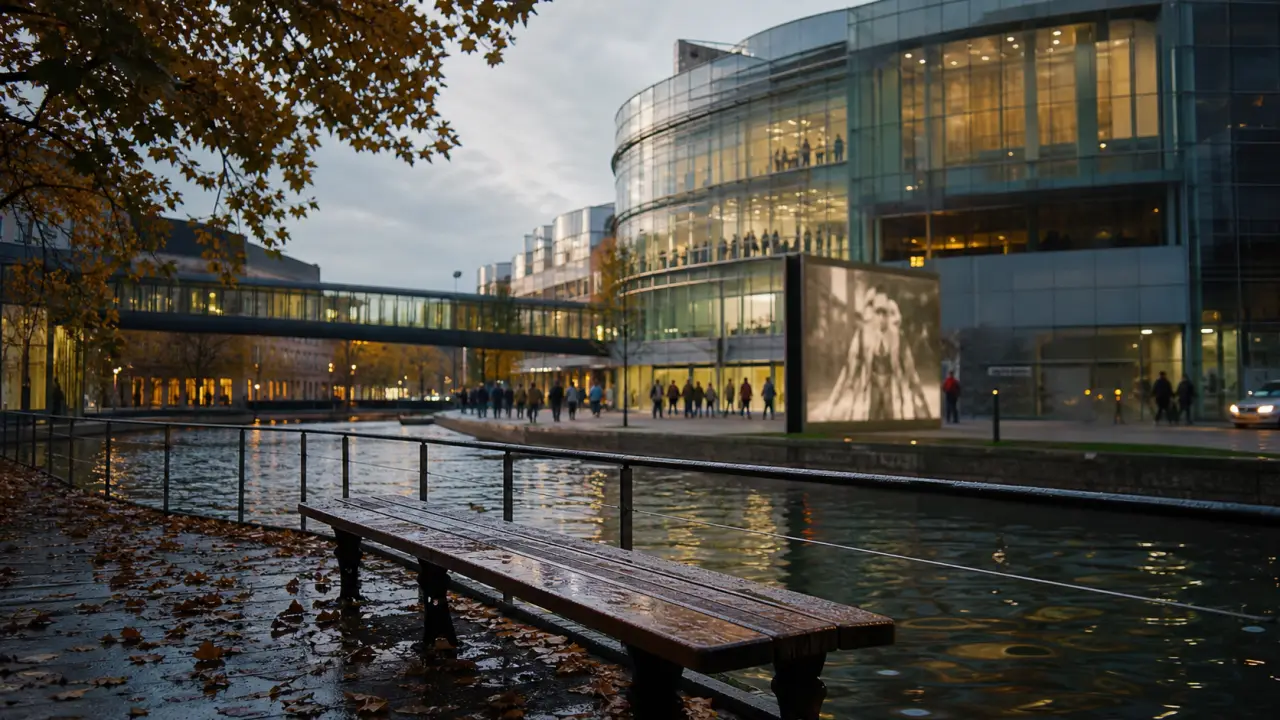Visiter arte Strasbourg : bâtiment moderne du quartier européen le long de l’Ill
