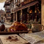 Week end de paques 2026 alsace : œufs de Pâques sur terrasse alsacienne, ruelle et winstub