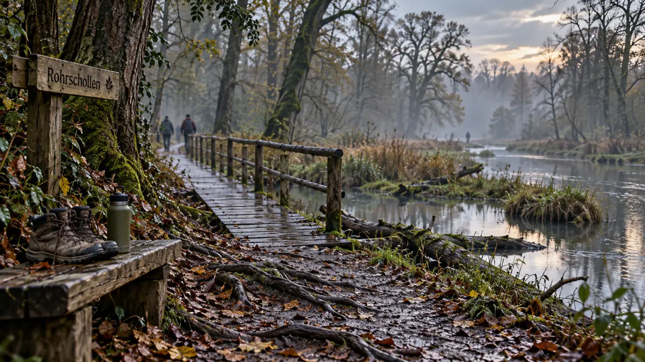 Balade autour de Strasbourg 10 km : sentier en forêt et passerelle au bord de l’eau
