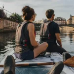Balade paddle strasbourg sur l’Ill à Strasbourg, reflets de l’eau