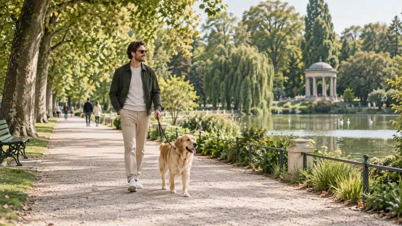 Balade chien Strasbourg au parc de l’Orangerie