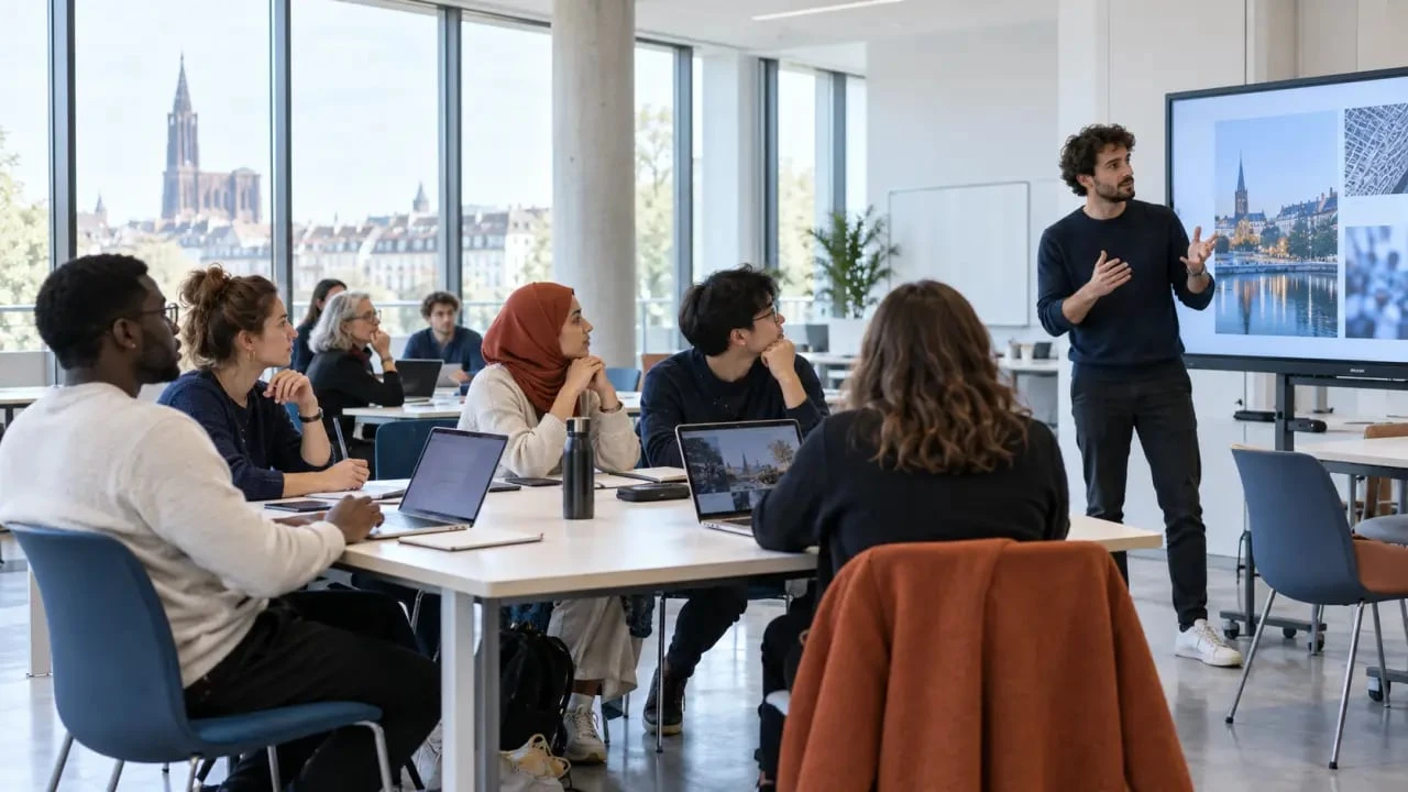 Centre de culture numérique Strasbourg pendant un atelier collaboratif