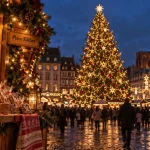 Marchés de noel strasbourg 2023, place Kléber : grand sapin et chalets}}