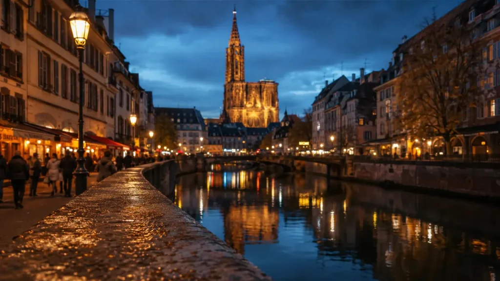 Strasbourg la nuit sans perdre le fil : quais illuminés, bars et repas tardifs