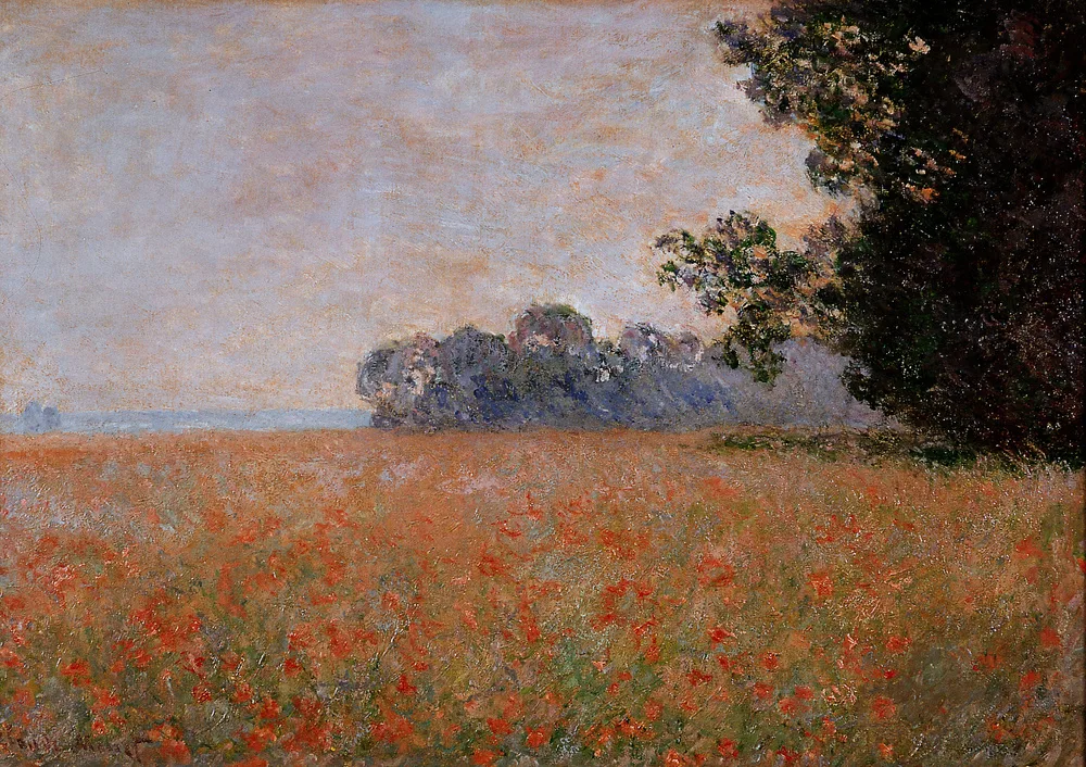 Claude Monet, Champ d’avoine aux coquelicots, vers 1890, collection du MAMCS.