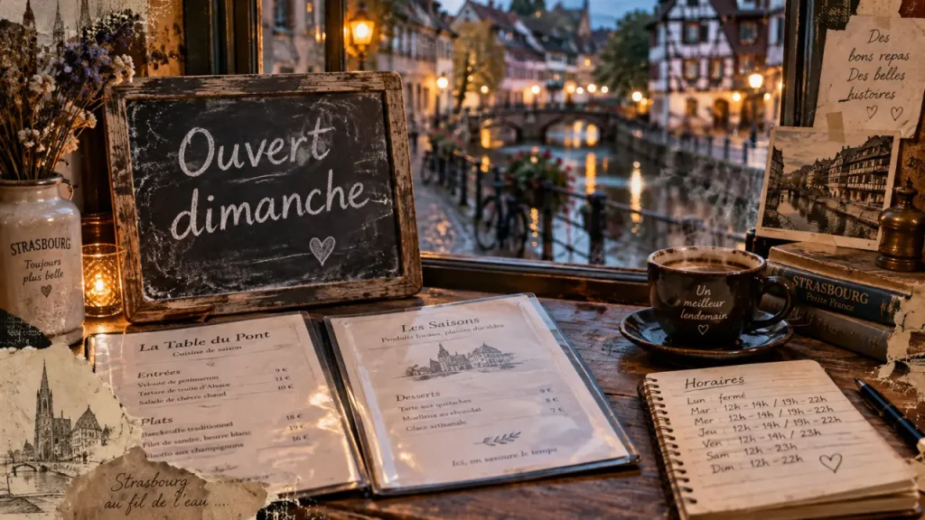 Restaurant ouvert dimanche à Strasbourg : choisissez le bon créneau et évitez le déplacement inutile